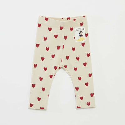 Ribbed printed leggings WHITE