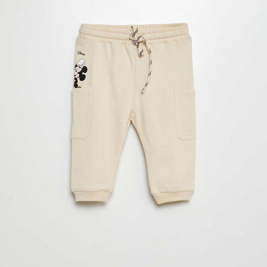 'Disney' French terry joggers BEIGE