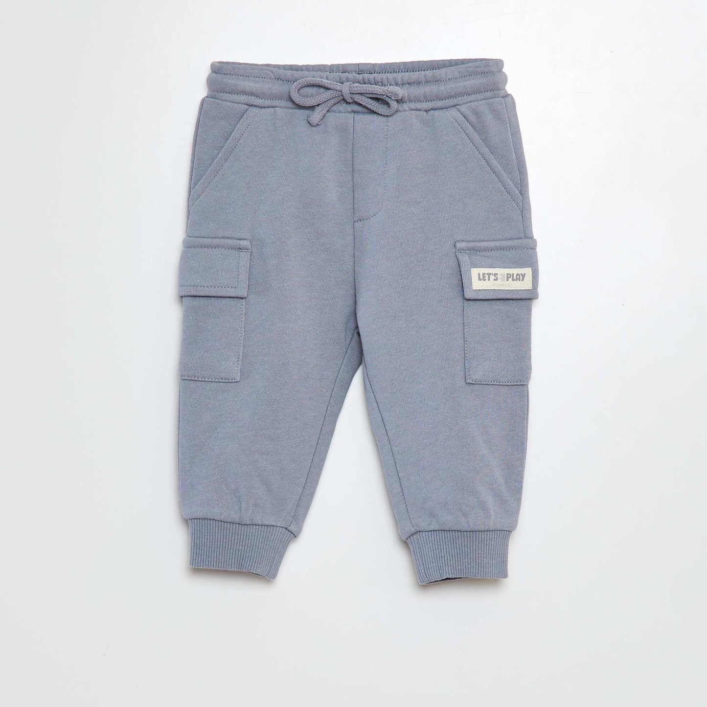 Plain joggers with flap pockets BLUE