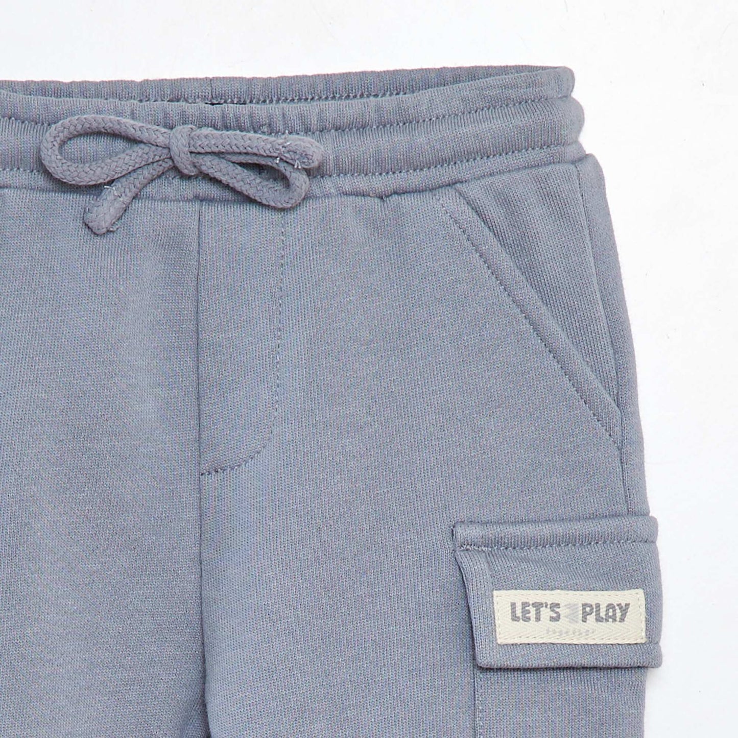 Plain joggers with flap pockets BLUE