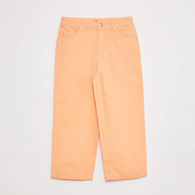 بنطلون جينز قصير باللون البرتقالي