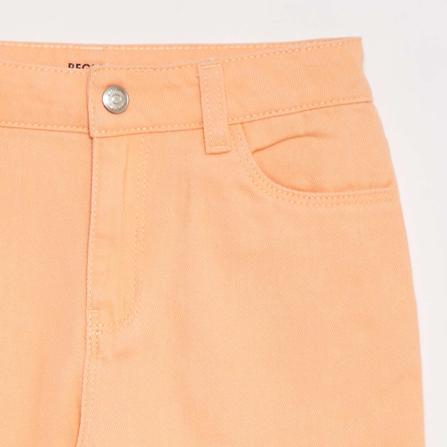 Cropped denim trousers ORANGE
