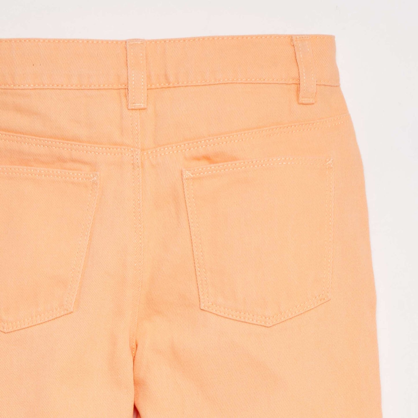 Cropped denim trousers ORANGE