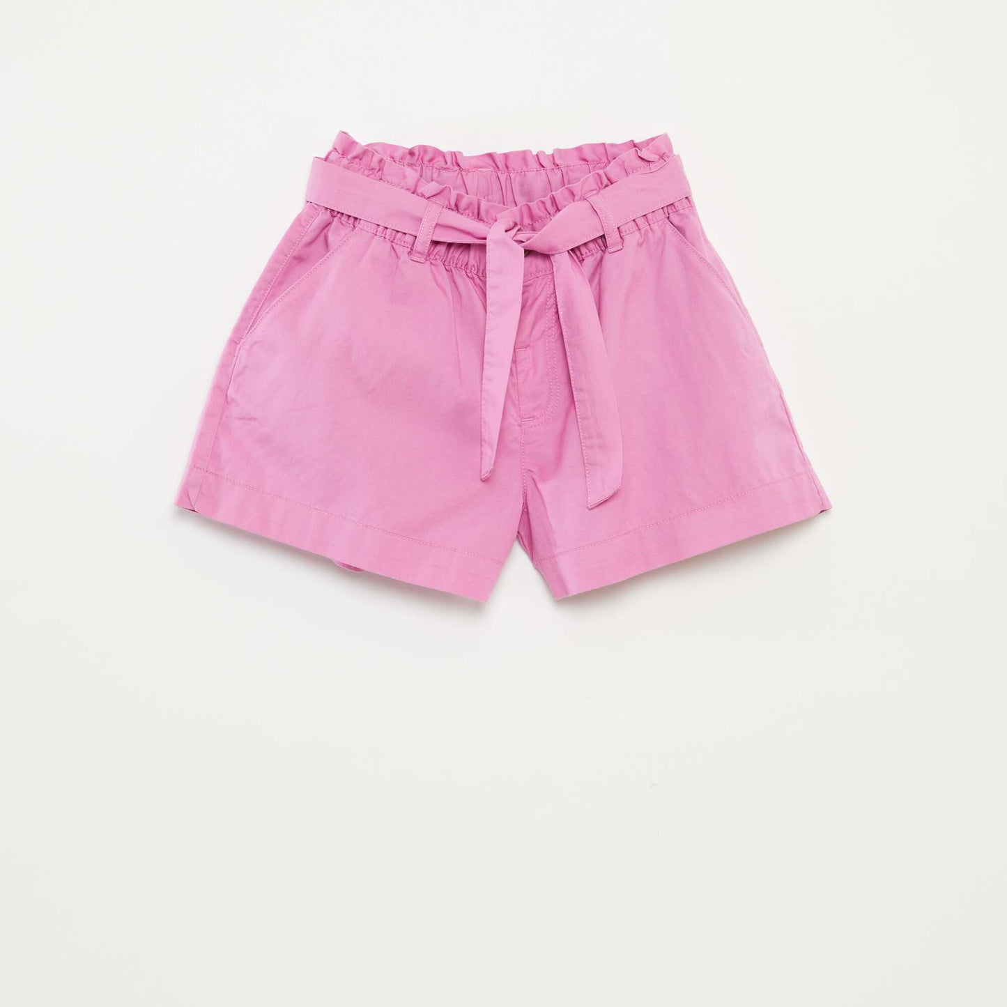Paperbag shorts with belt PINK