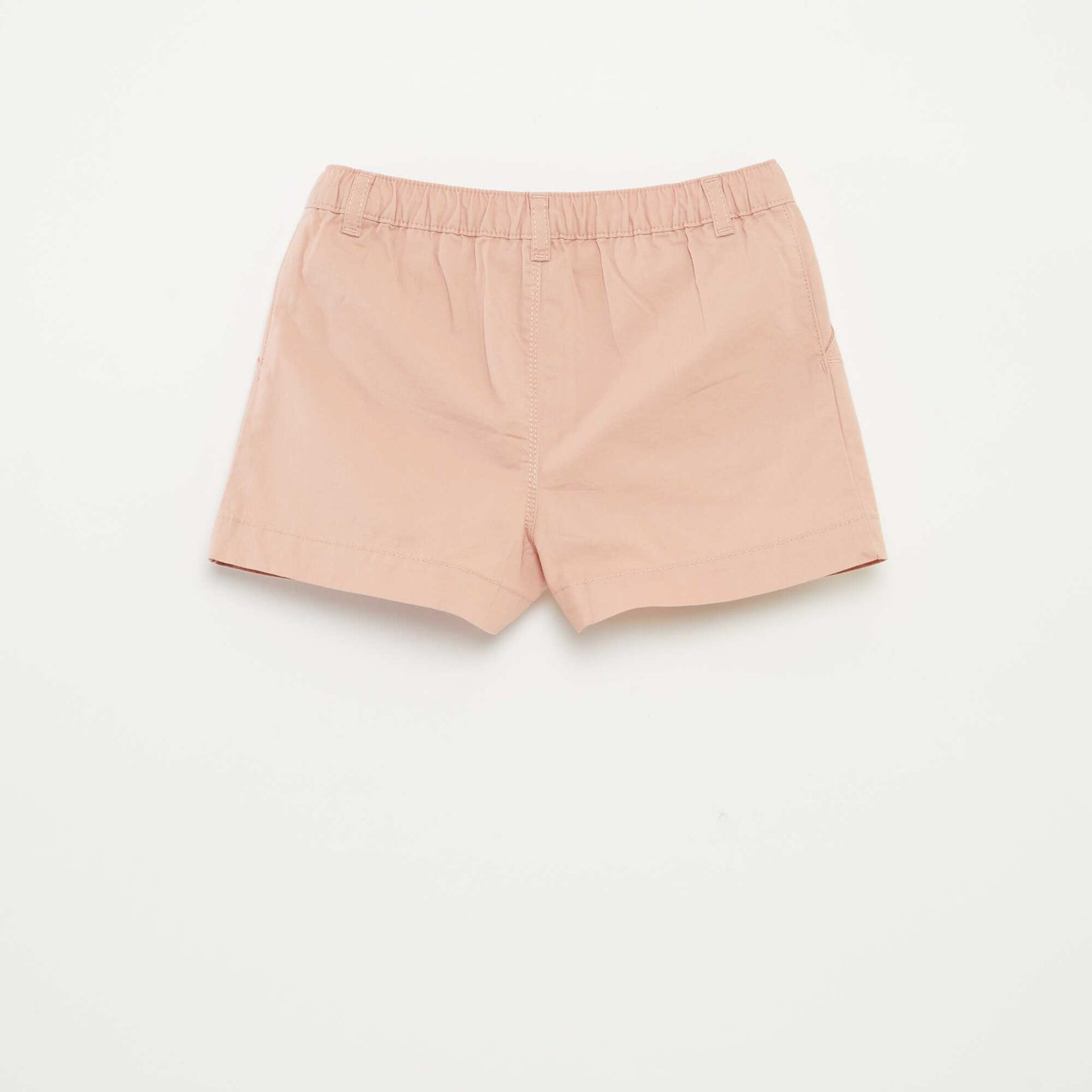 Plain shorts with adjustable waist PINK