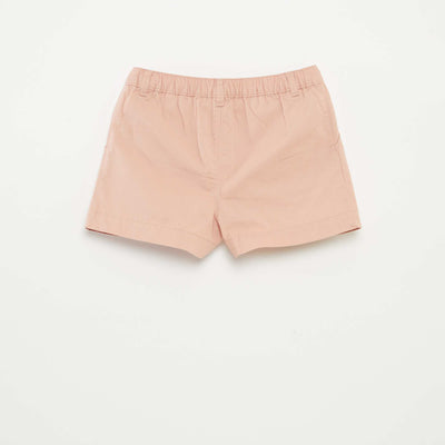 Plain shorts with adjustable waist PINK