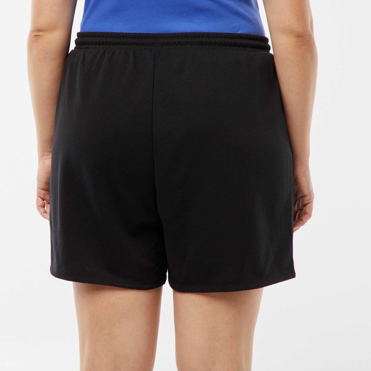 سويت شيرت قماش قصير خفيف الوزن أسود