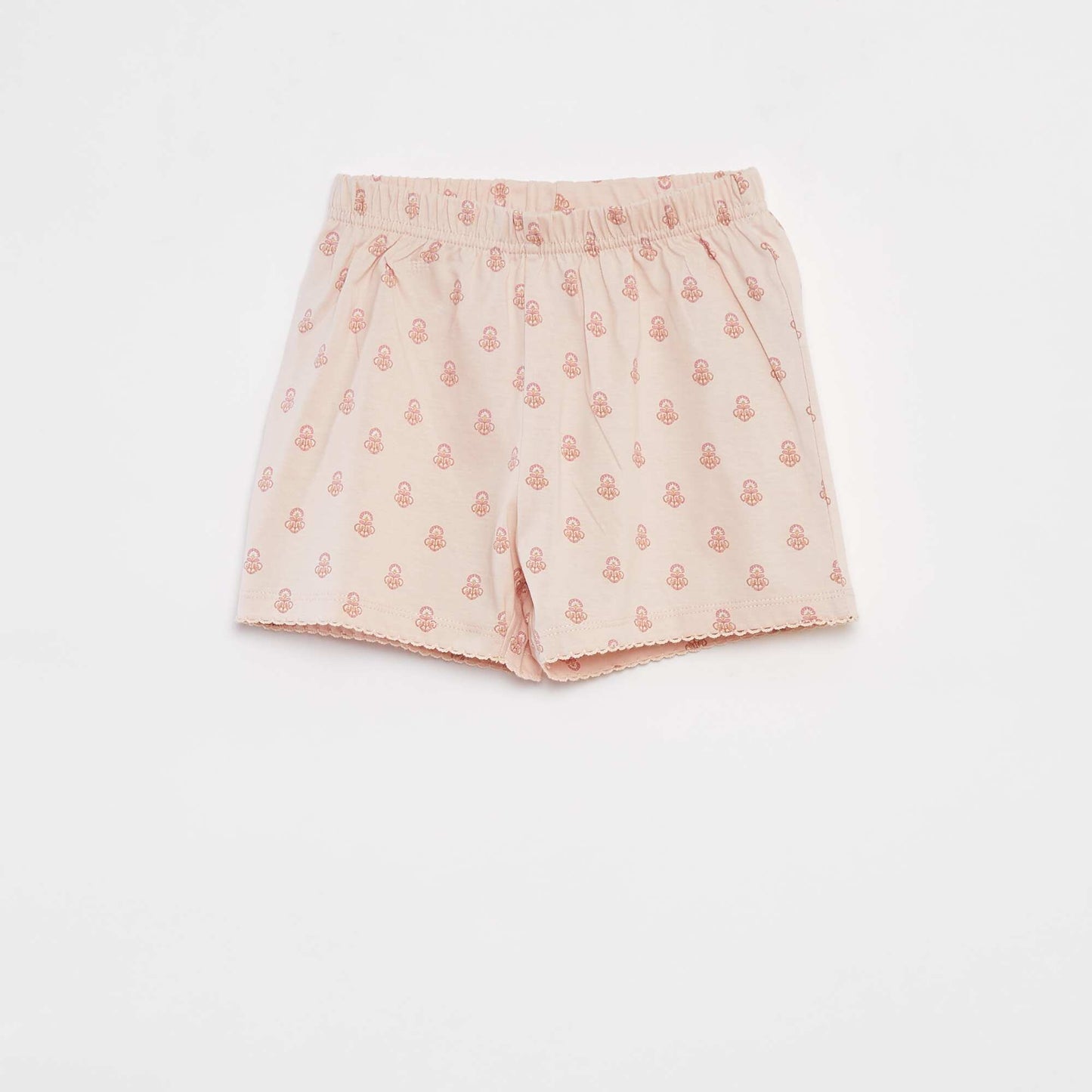 Ruffled T-shirt + shorts pyjama set - 2-piece set PINK