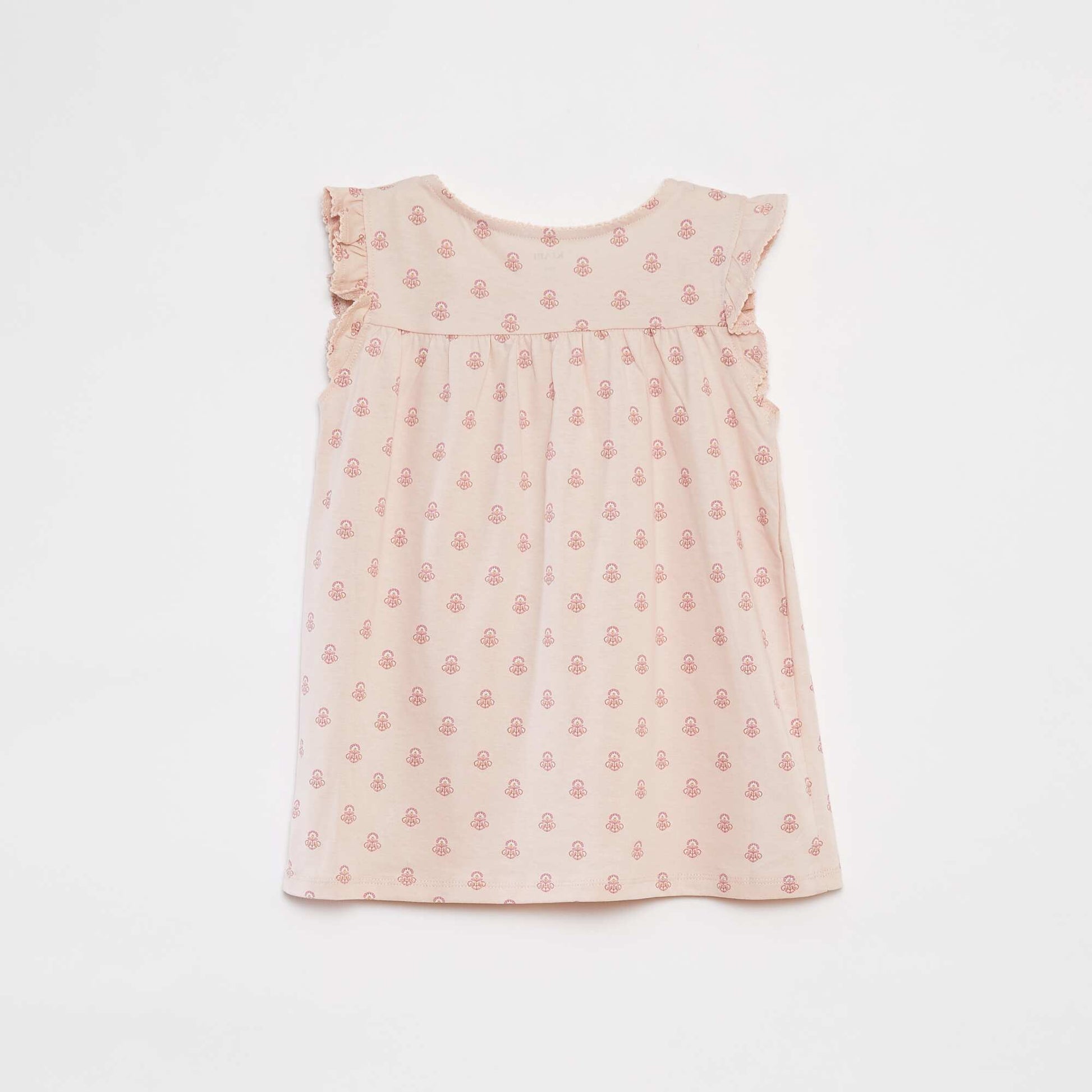 Ruffled T-shirt + shorts pyjama set - 2-piece set PINK
