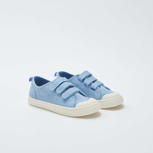 Canvas trainers with Velcro BLUE