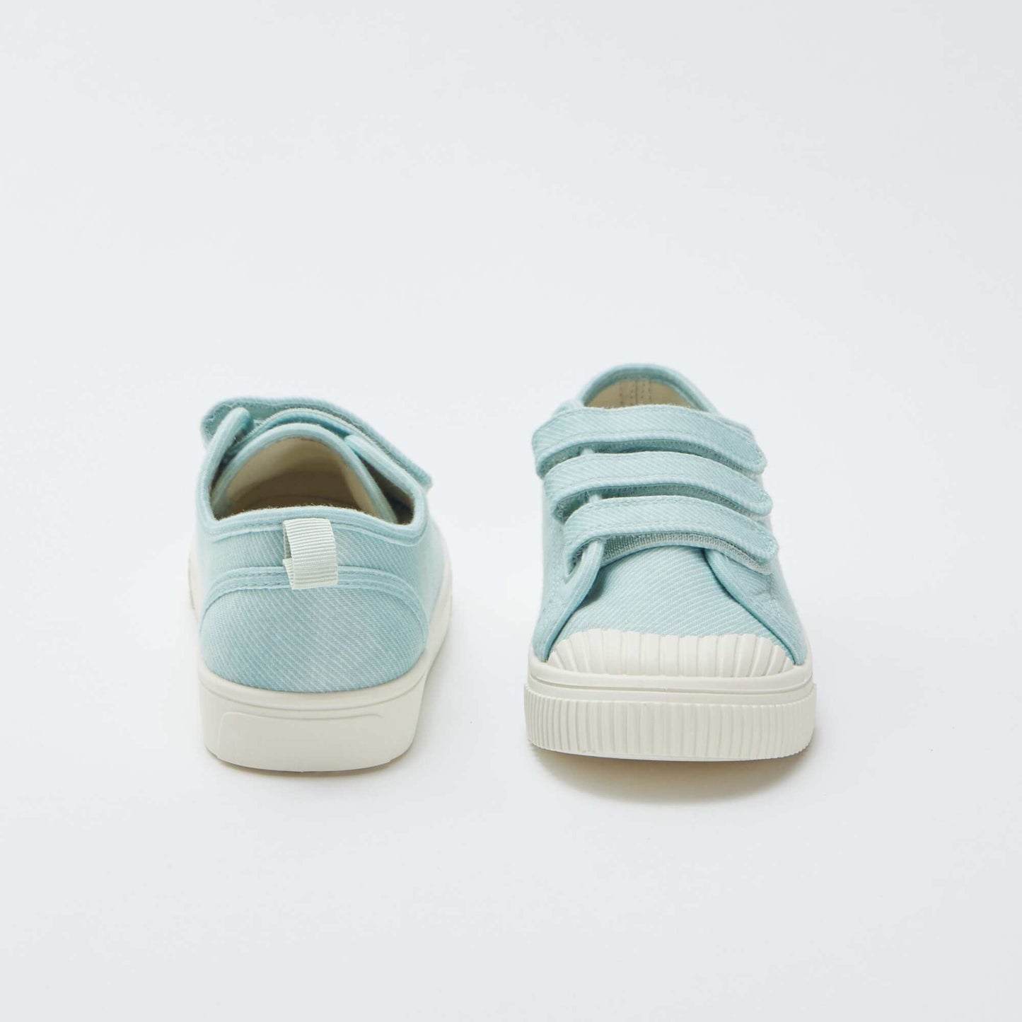 Canvas trainers with Velcro GREEN