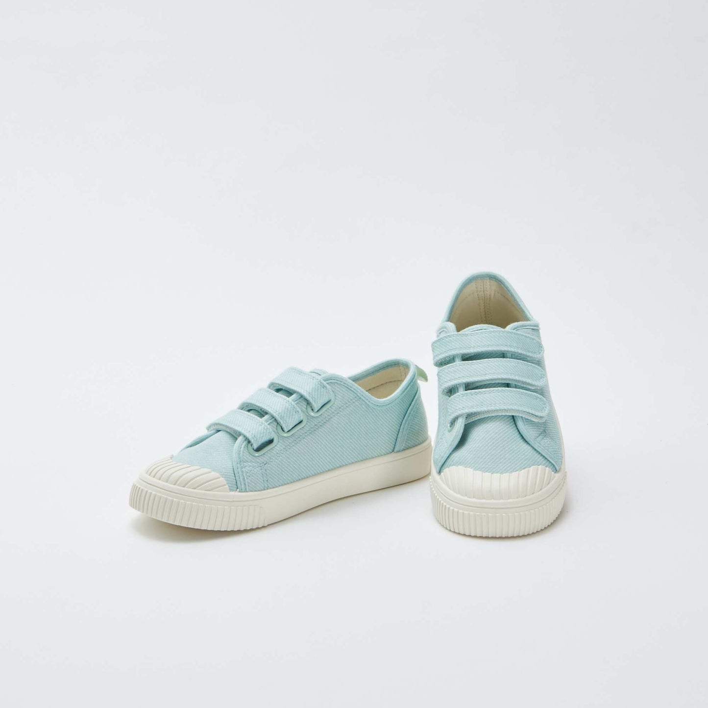 Canvas trainers with Velcro GREEN