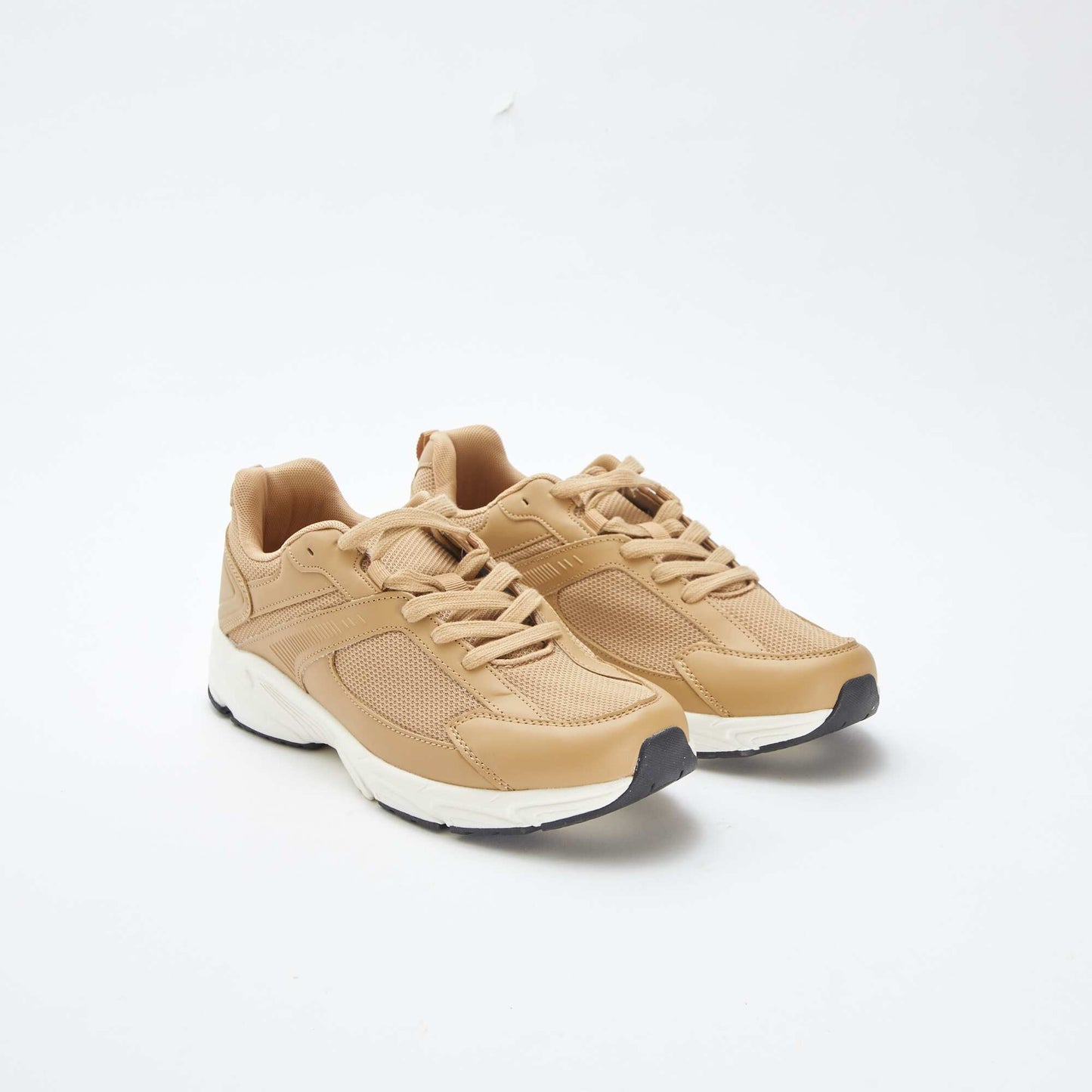 Mesh running trainers BEIGE