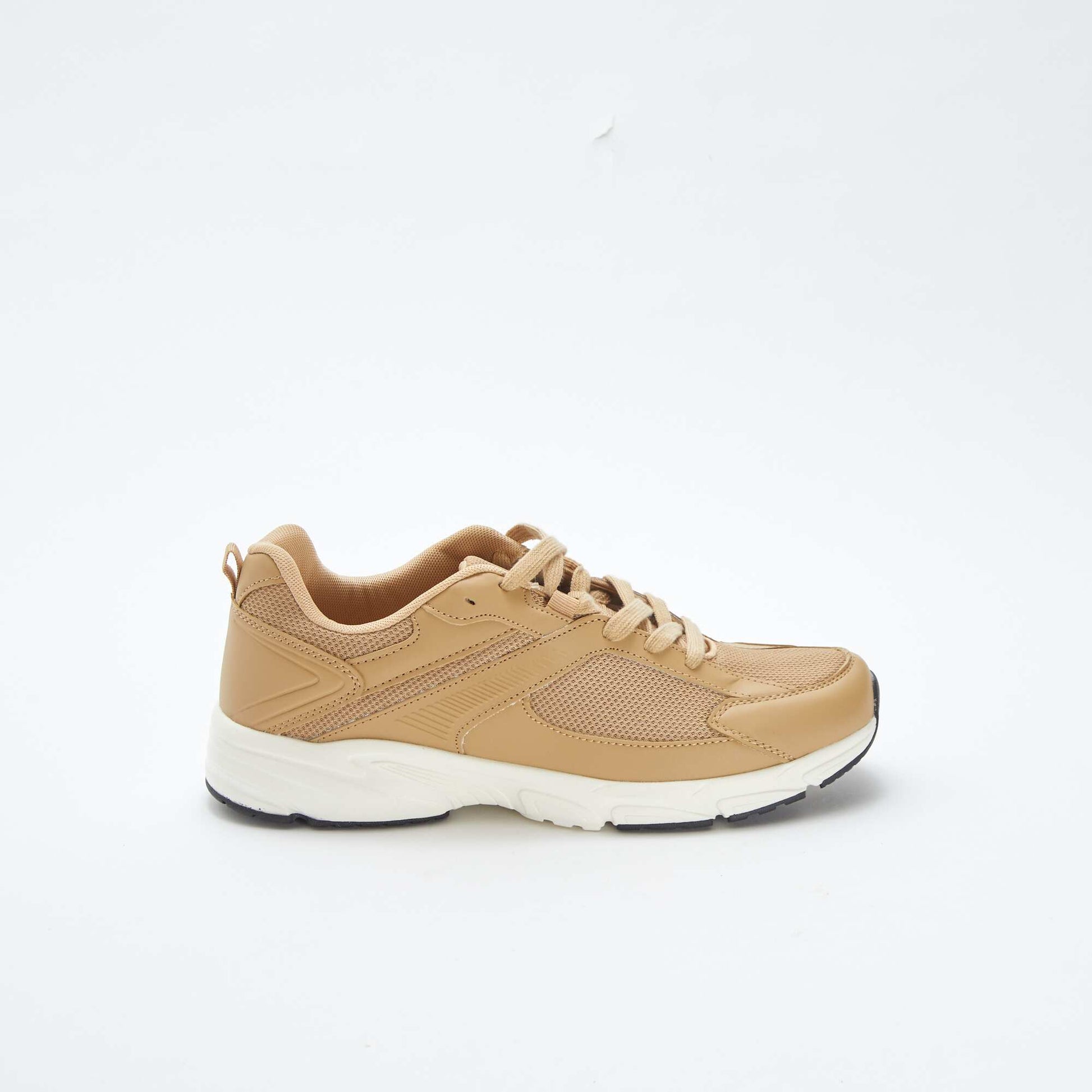 Mesh running trainers BEIGE
