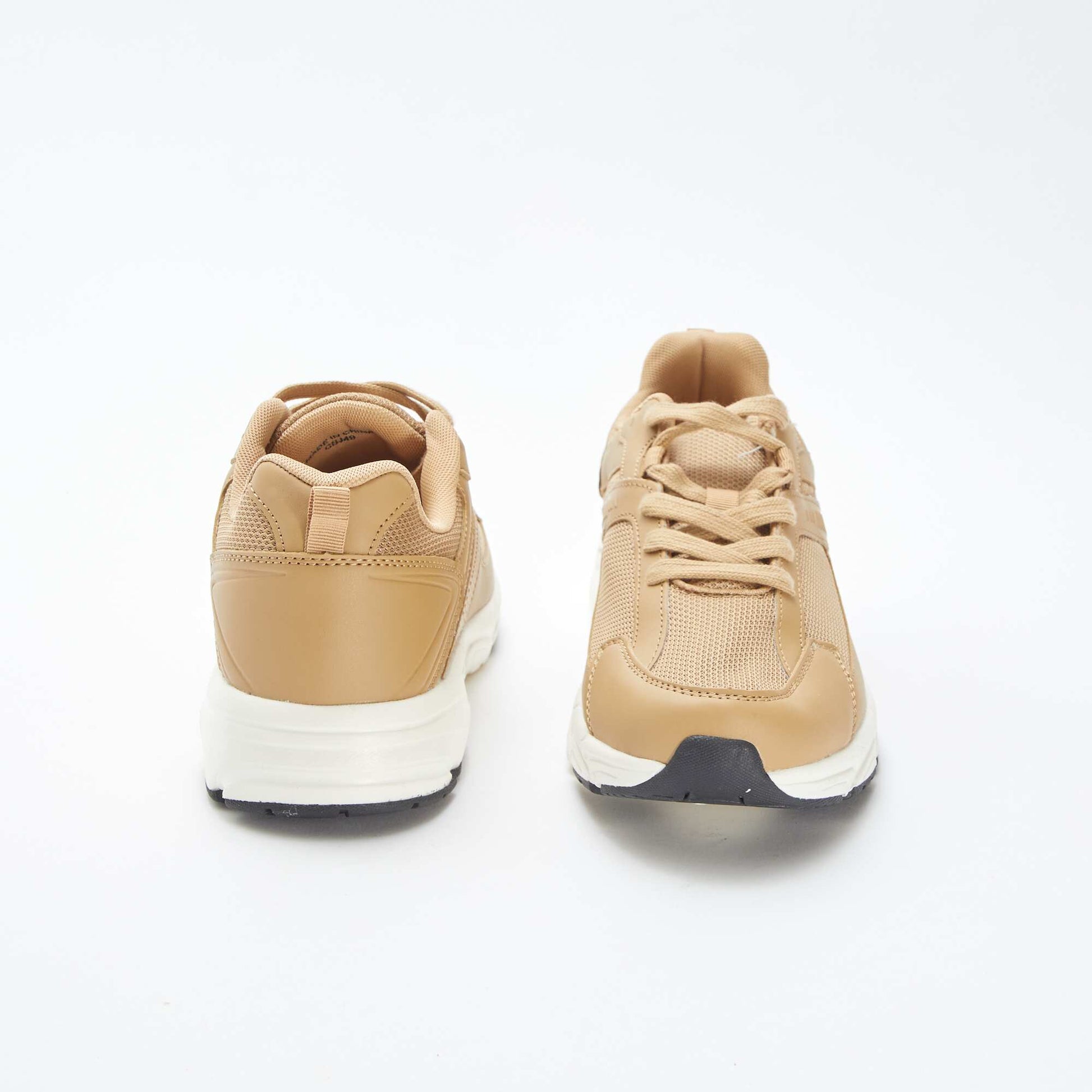 Mesh running trainers BEIGE
