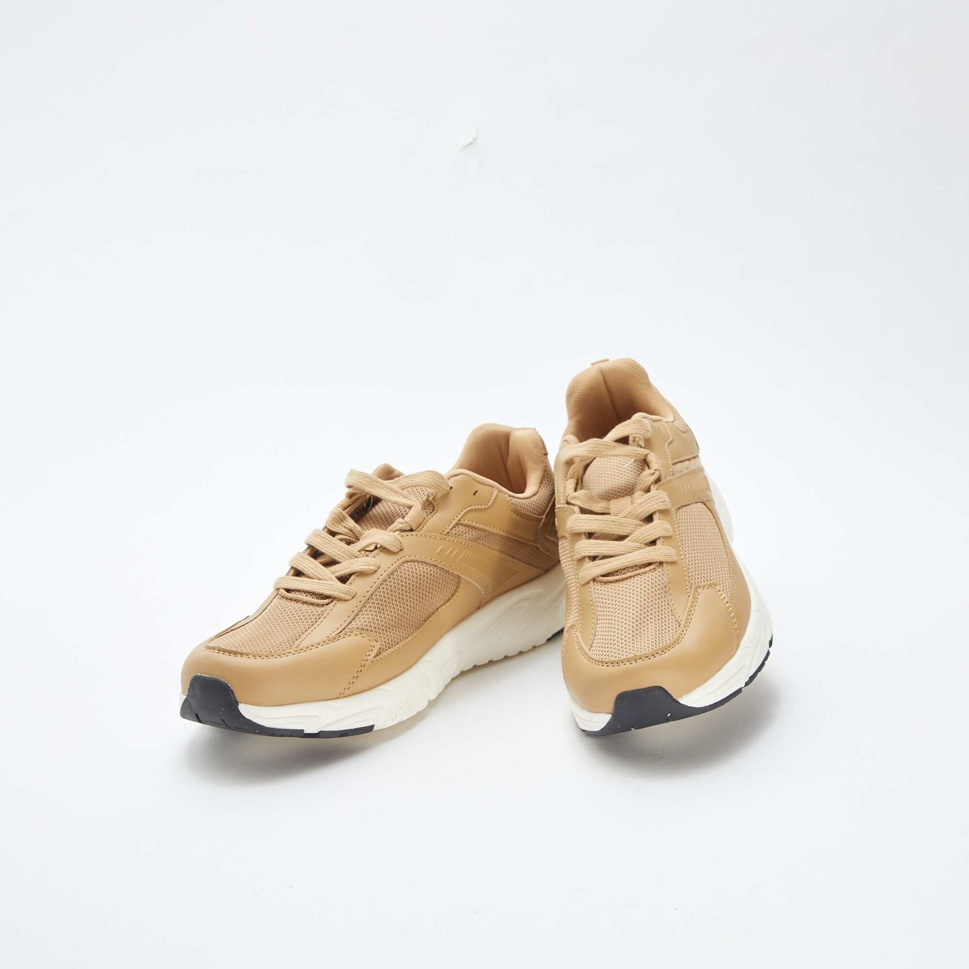 Mesh running trainers BEIGE