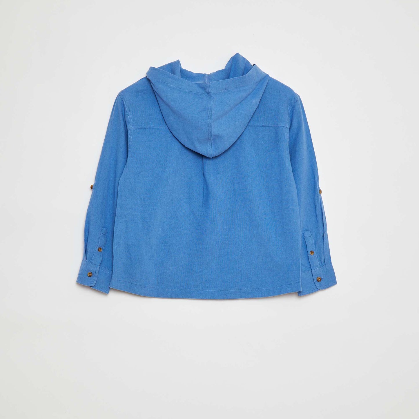 قميص من مزيج من الكتان أزرق