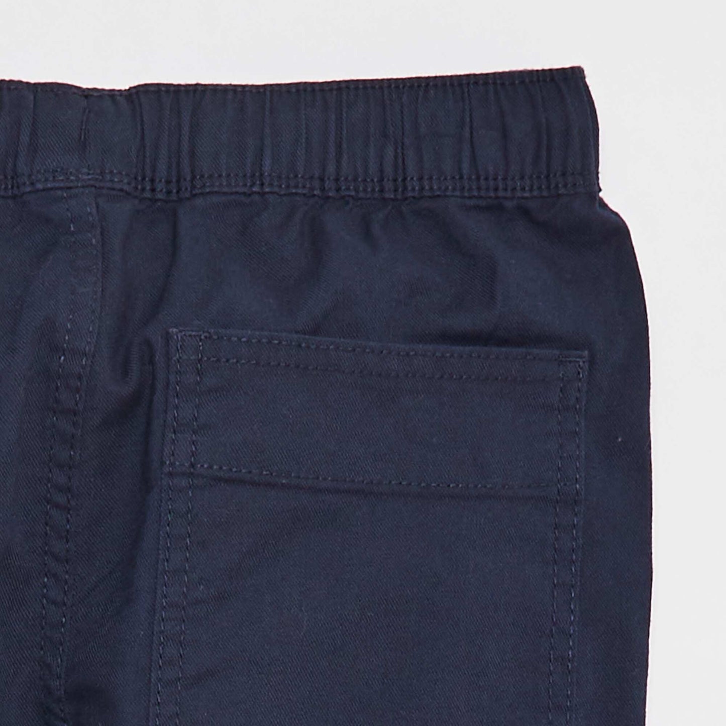 Plain multi-pocket trousers BLUE