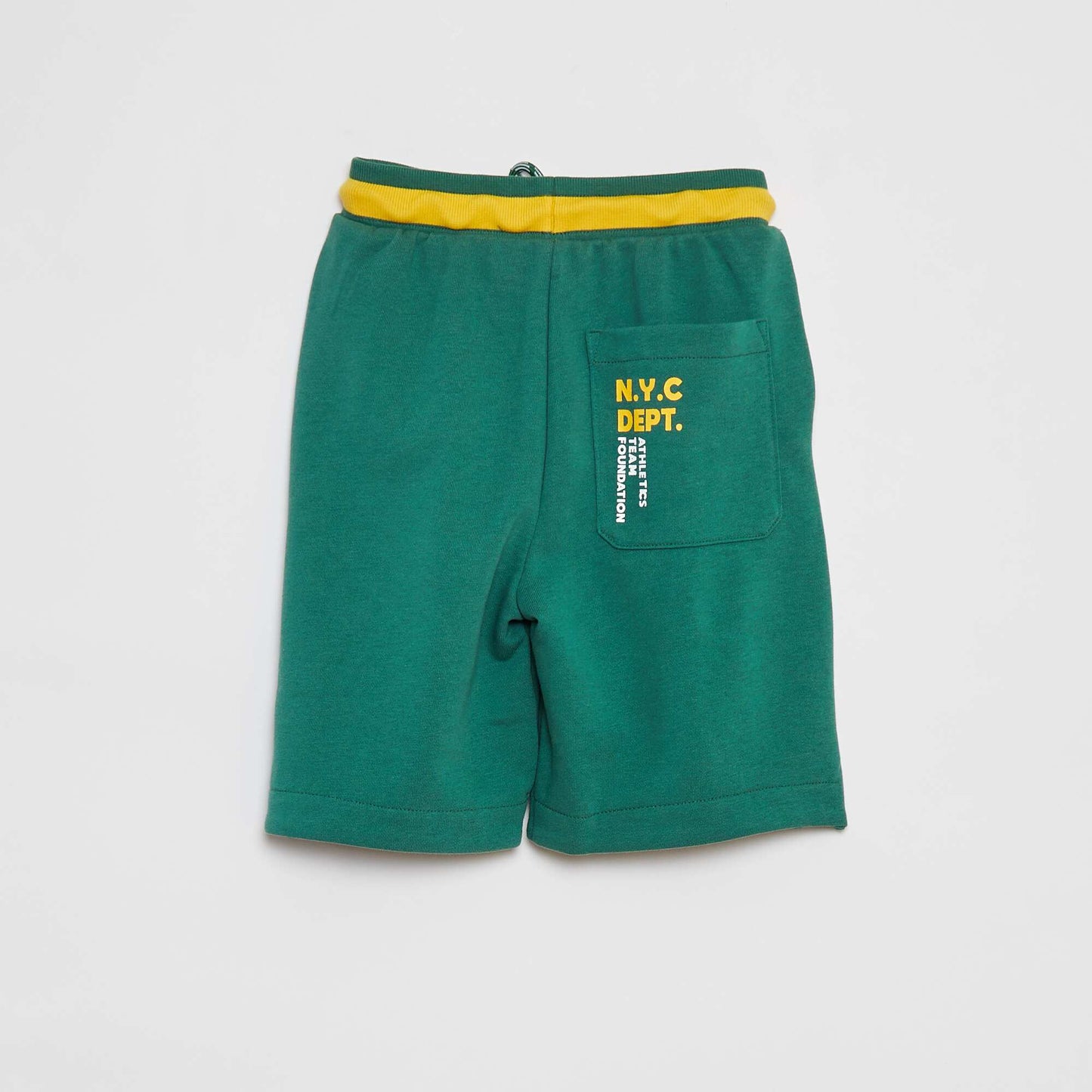 Sports shorts with contrasting waistband GREEN