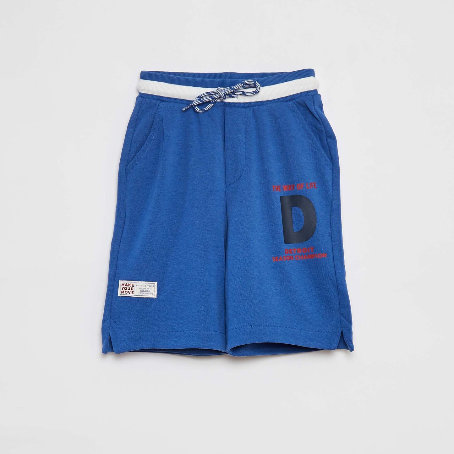 Sports shorts with contrasting waistband BLUE