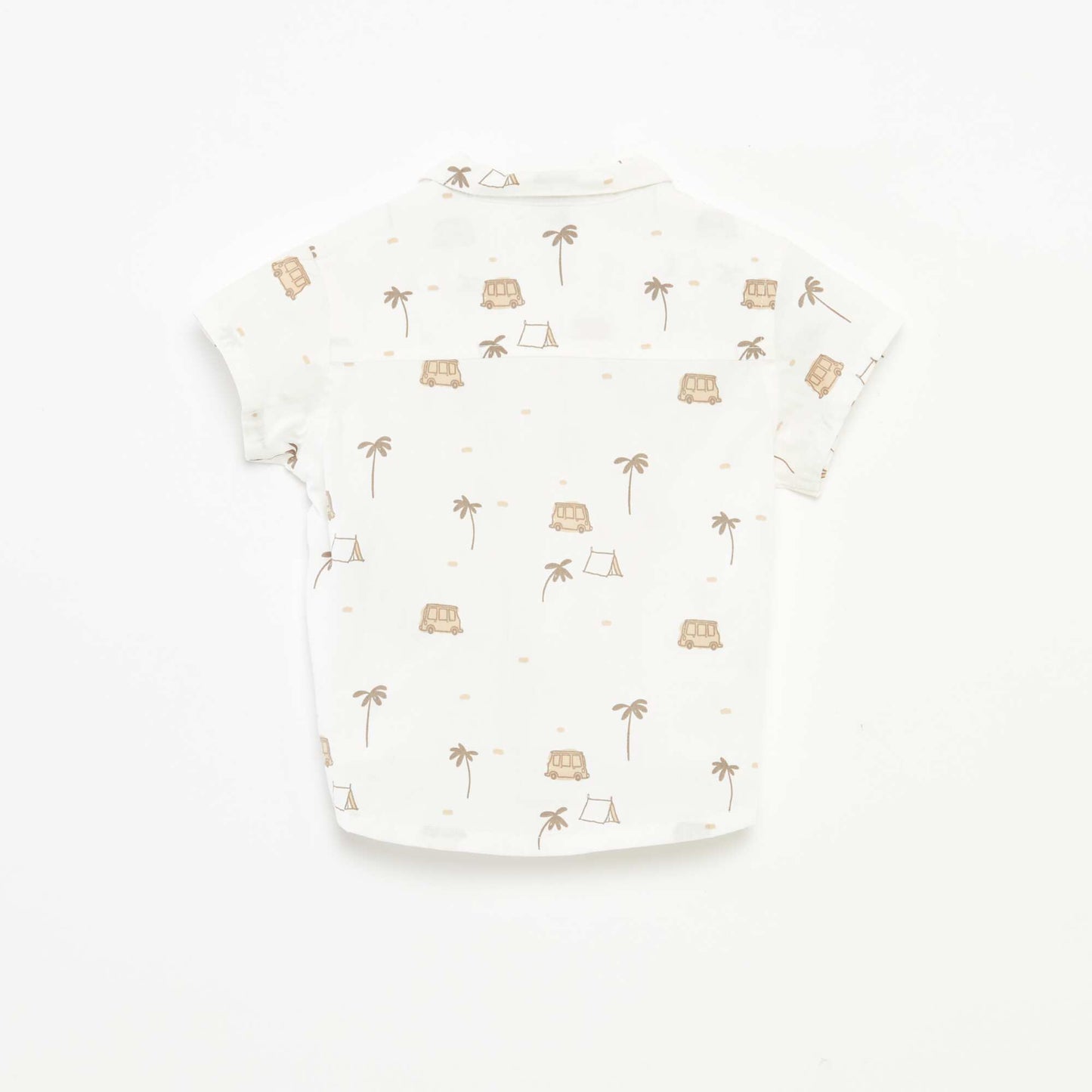 Short-sleeved patterned shirt WHITE