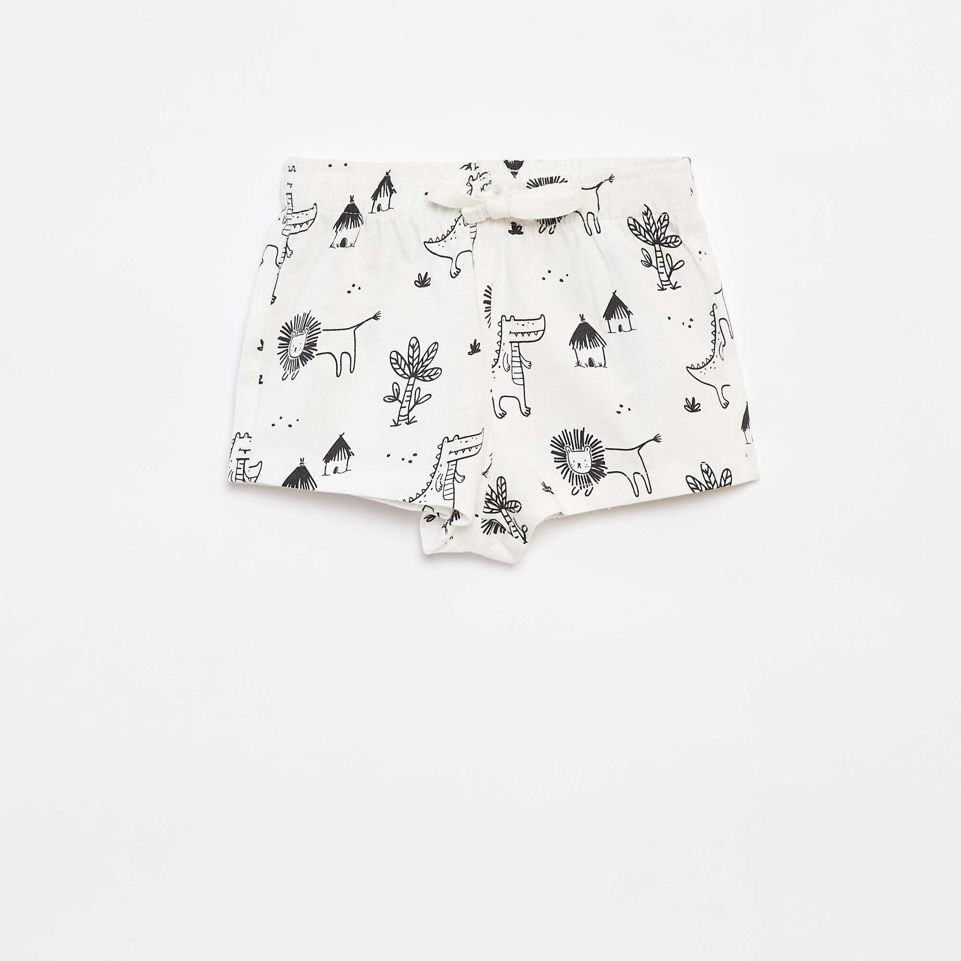 Pack of 2 pairs of jersey shorts - Two-piece WHITE