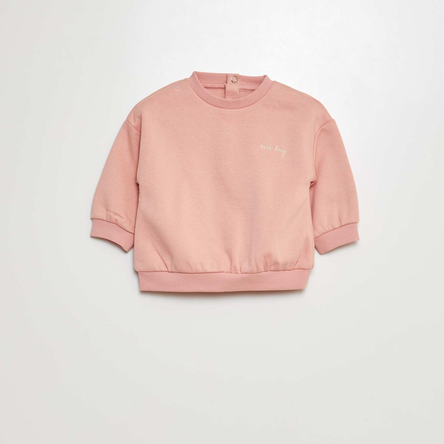 Plain sweatshirt and joggers set - 2-piece set PINK