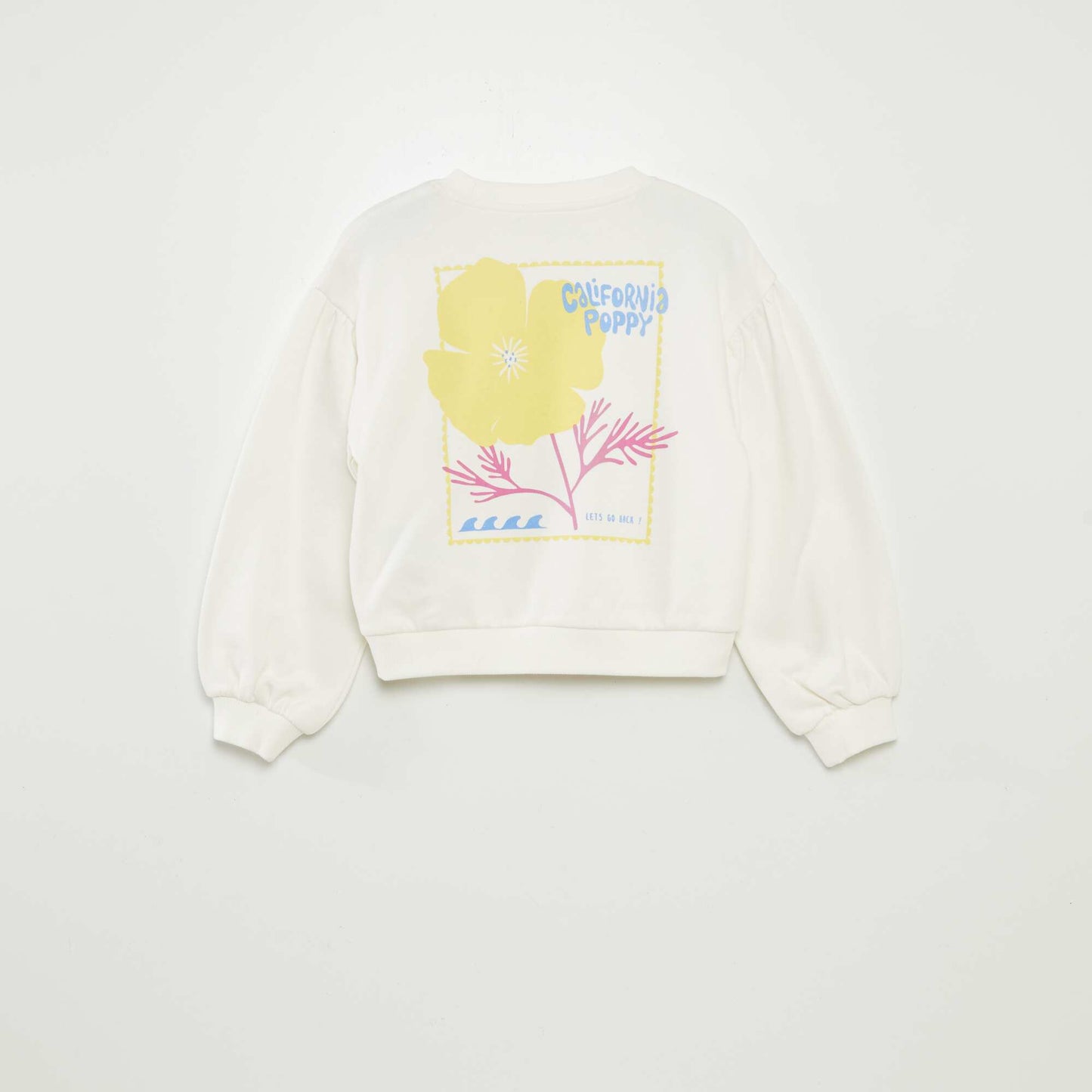 Sweatshirt with embroidery on the chest WHITE