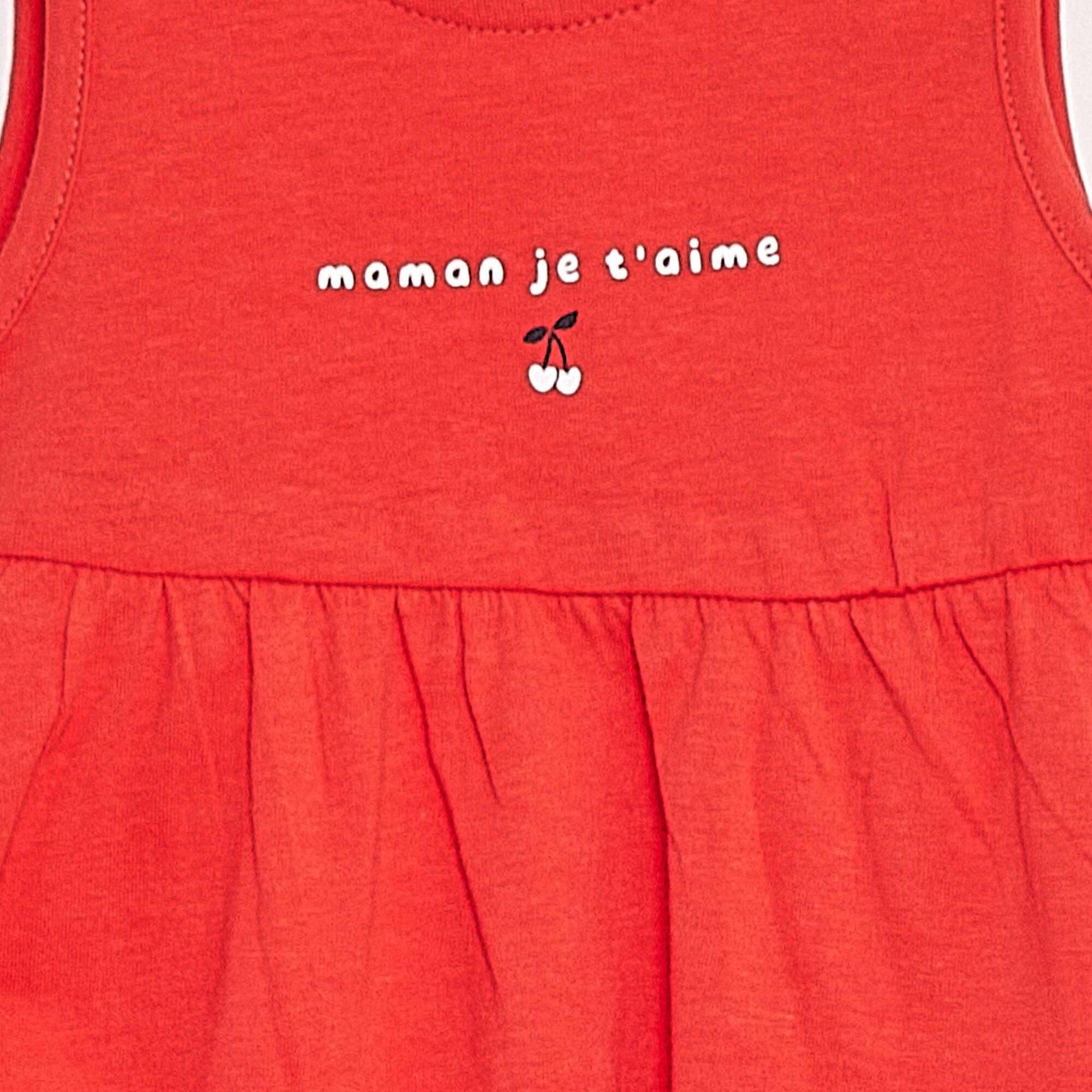 Printed strappy dress RED