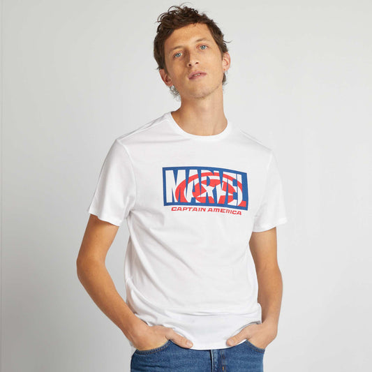 'Marvel' printed T-shirt WHITE