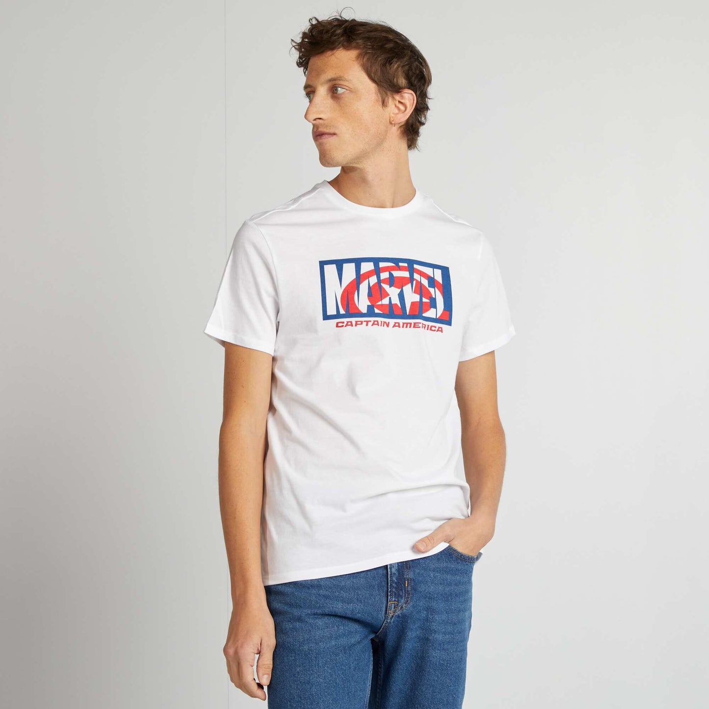 'Marvel' printed T-shirt WHITE