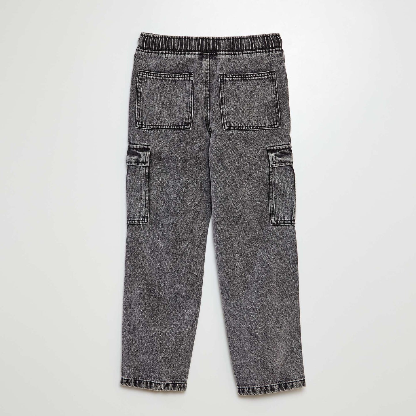 Denim jeans with pockets GREY