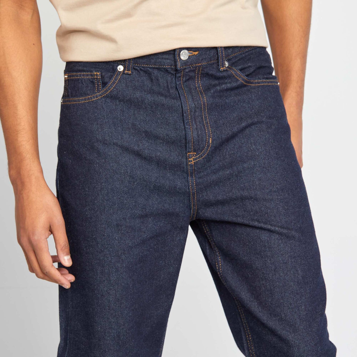 Slim-fit 5-pocket tapered jeans BLUE