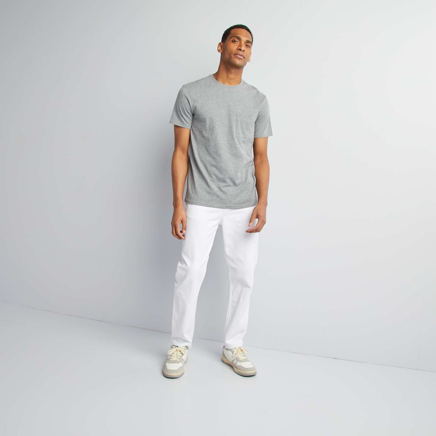 Slim-fit 5-pocket tapered jeans white