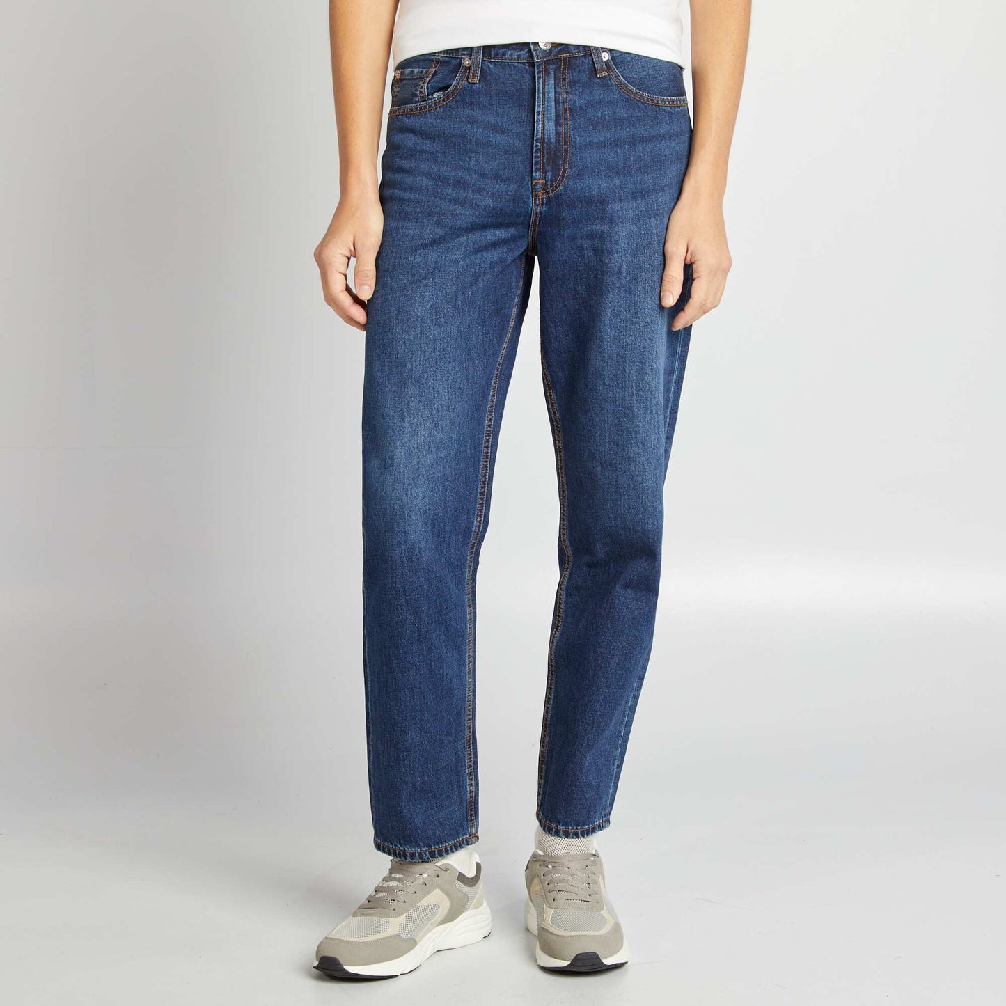 Relaxed fit jeans with hemp content BLUE