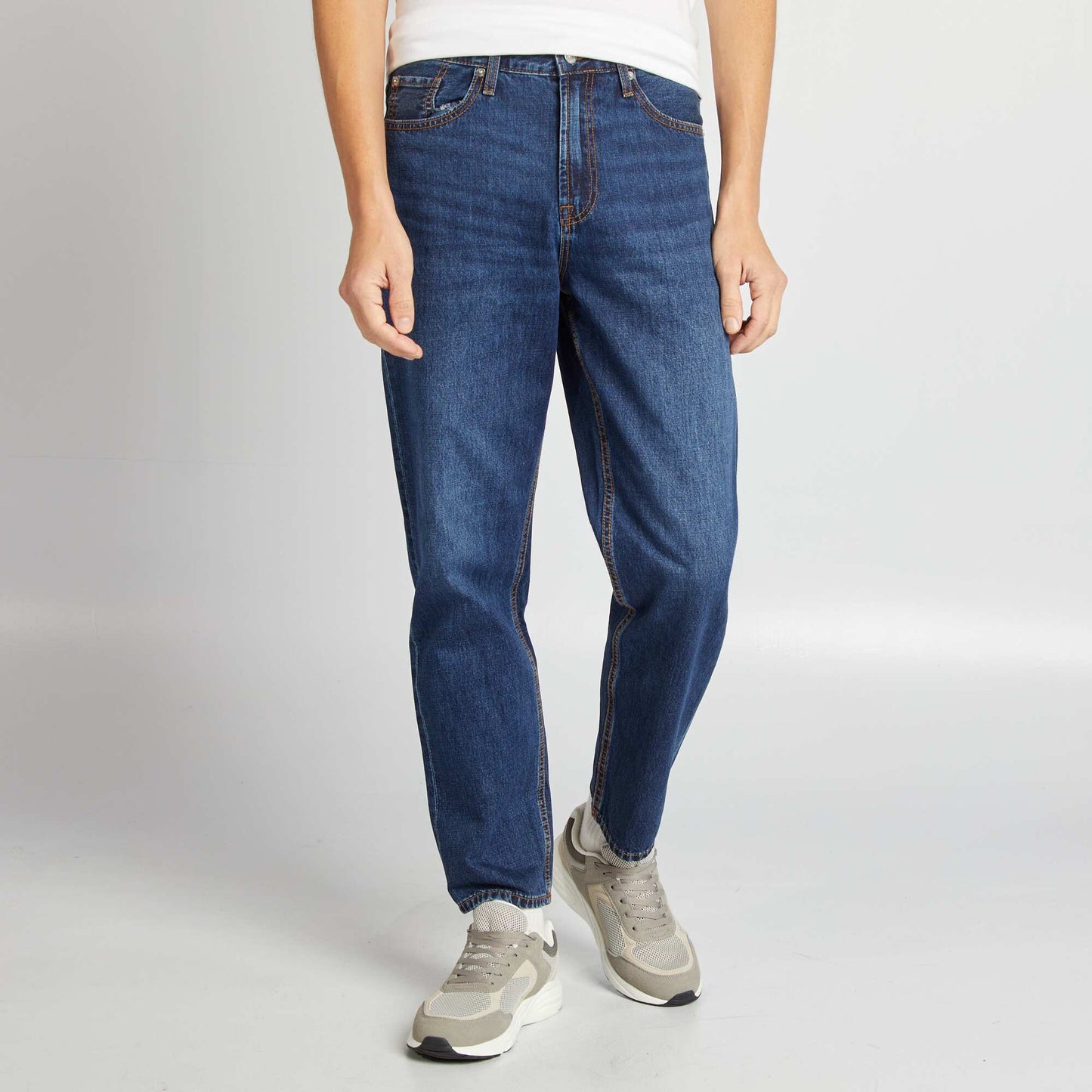 Relaxed fit jeans with hemp content BLUE