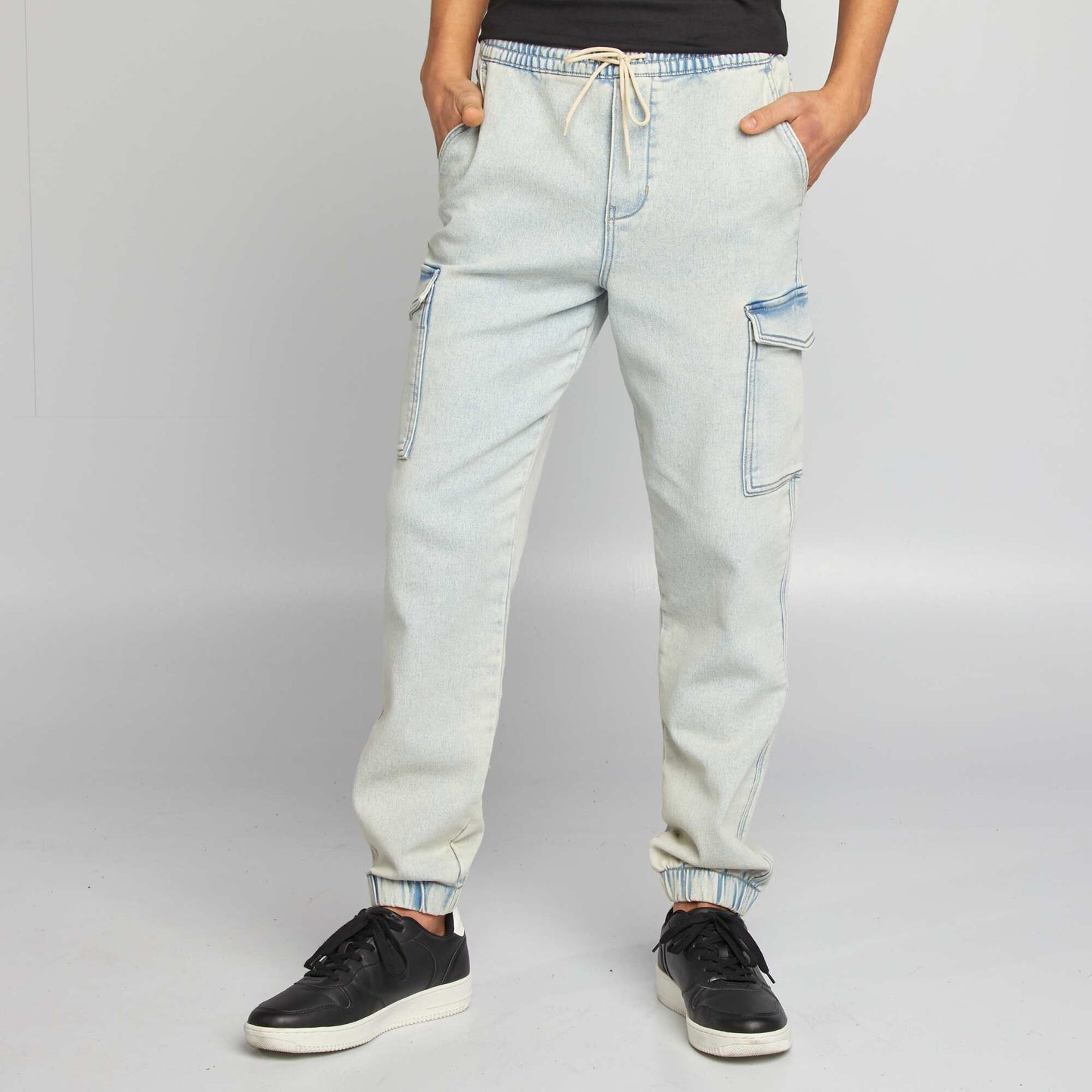 Multi-pocket joggers BLUE