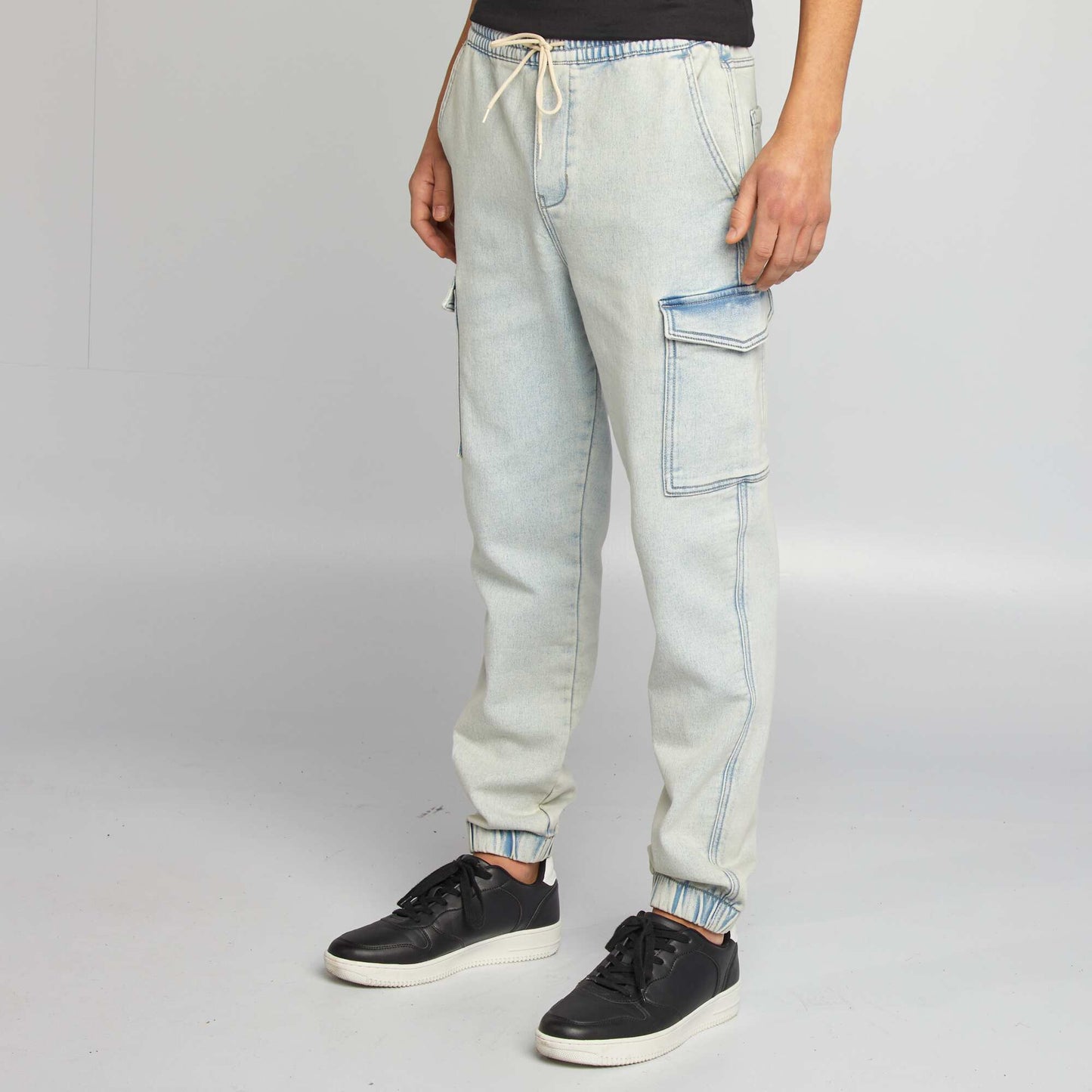 Multi-pocket joggers BLUE