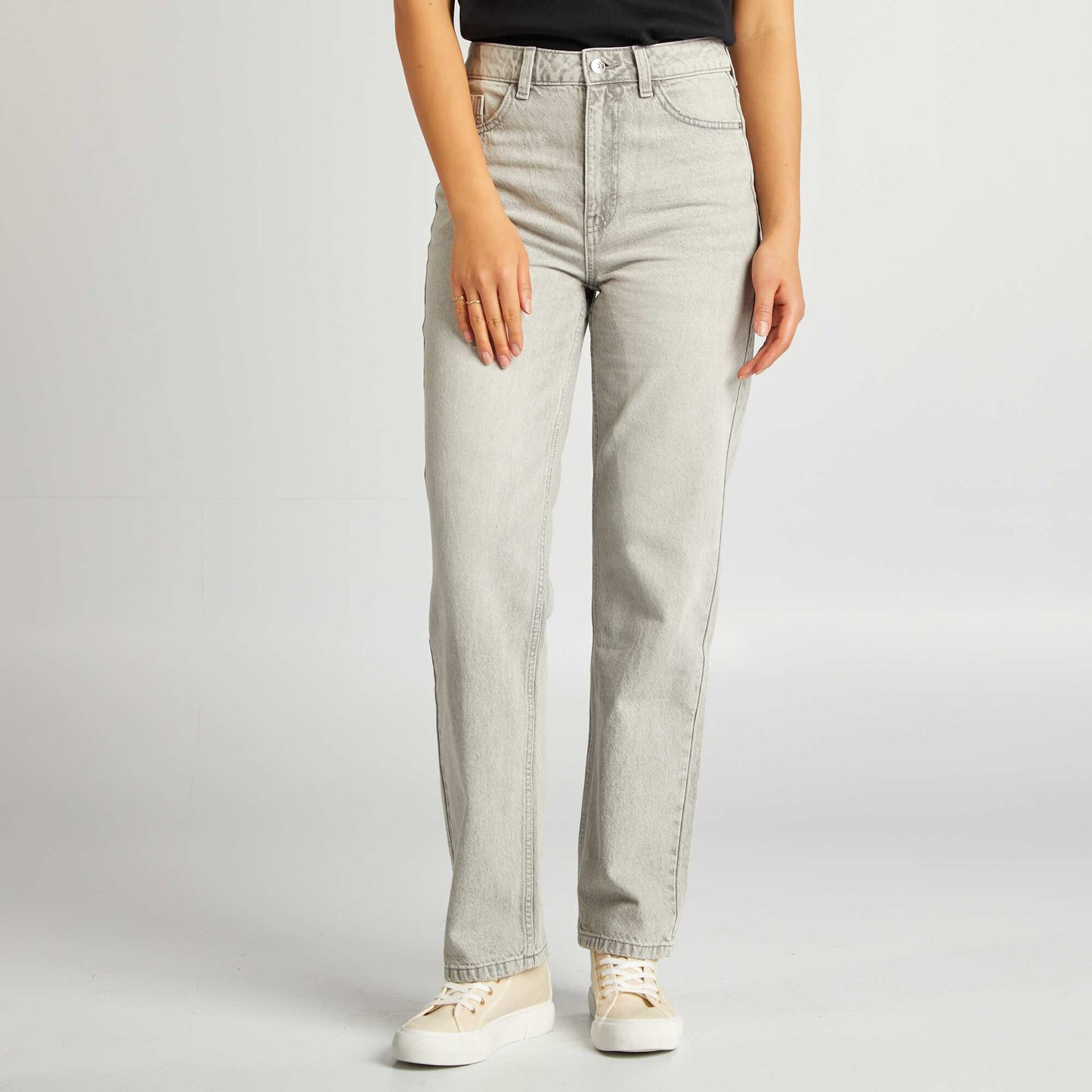 Regular-fit/straight-leg jeans GREY