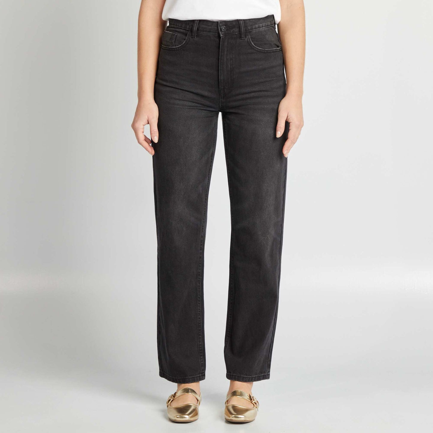 Regular-fit/straight-leg jeans GREY