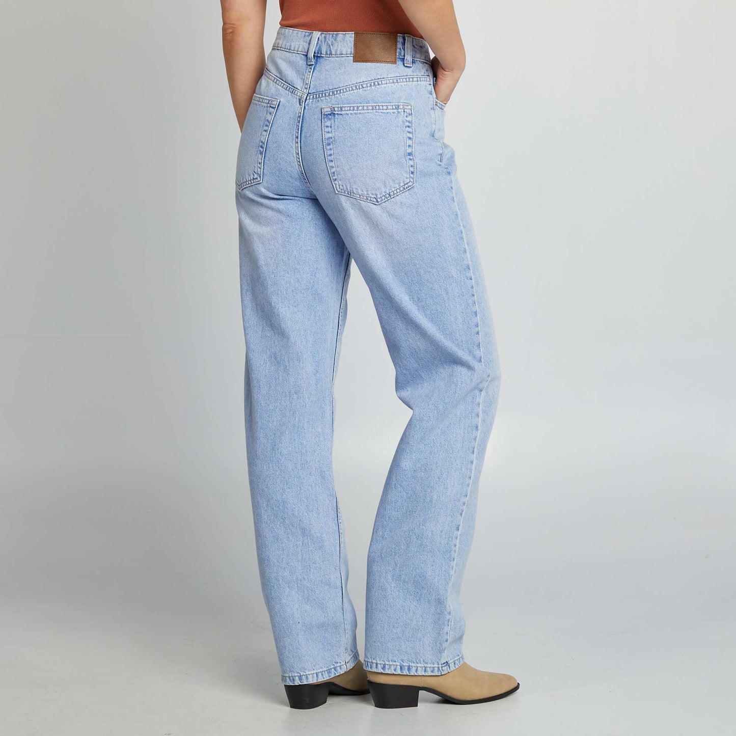 Plain straight-leg jeans BLUE