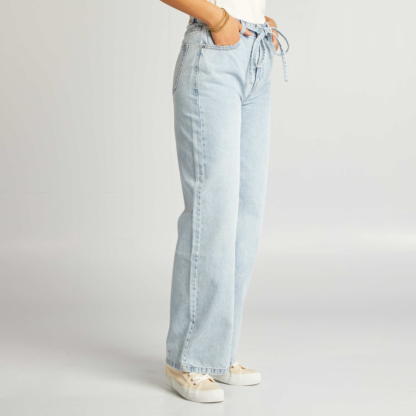 High-rise wide-leg jeans BLUE