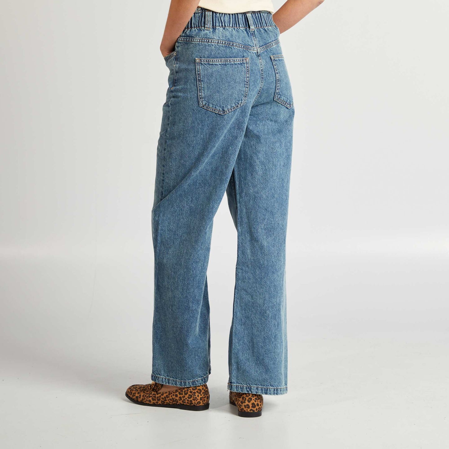 High-rise wide-leg jeans BLUE