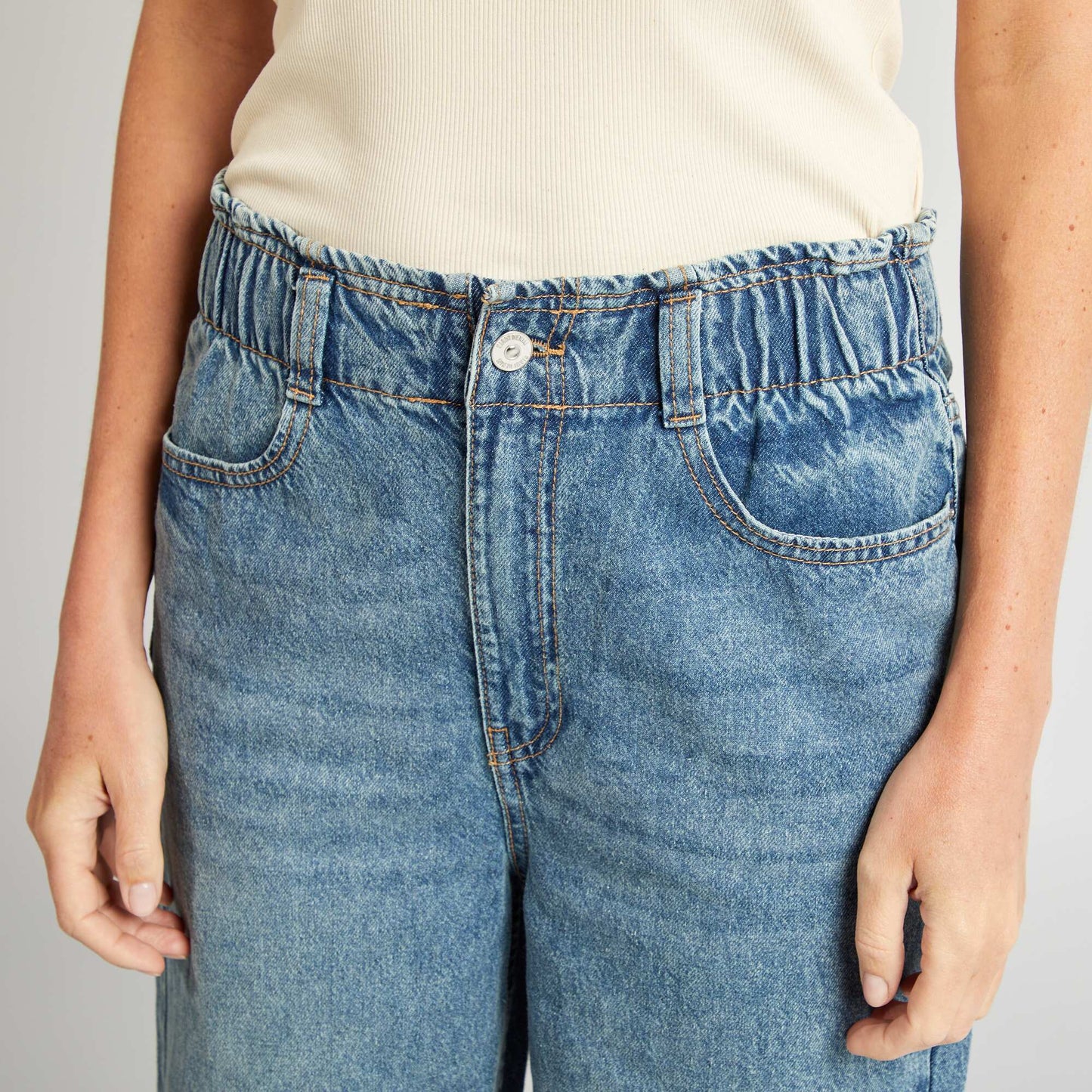 High-rise wide-leg jeans BLUE