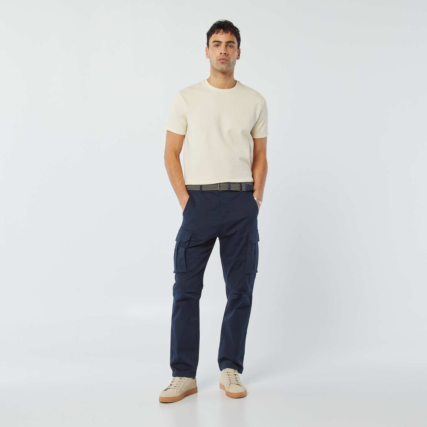 Seersucker T-shirt WHITE