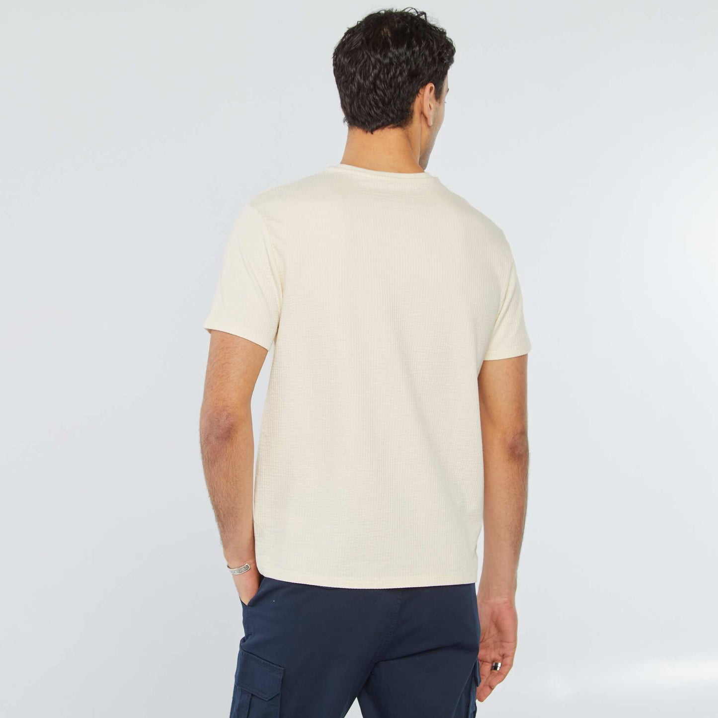 Seersucker T-shirt WHITE