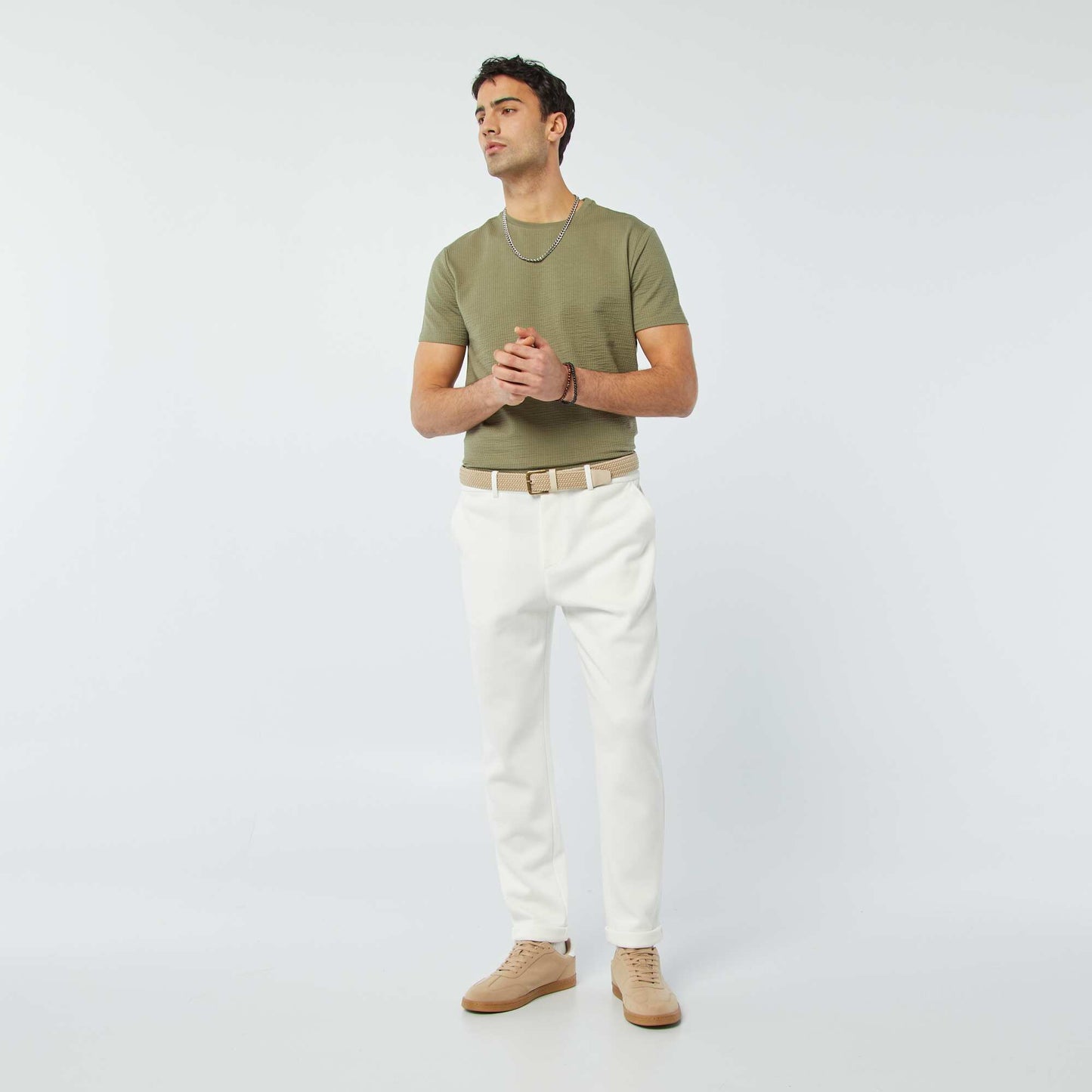 Seersucker T-shirt GREEN