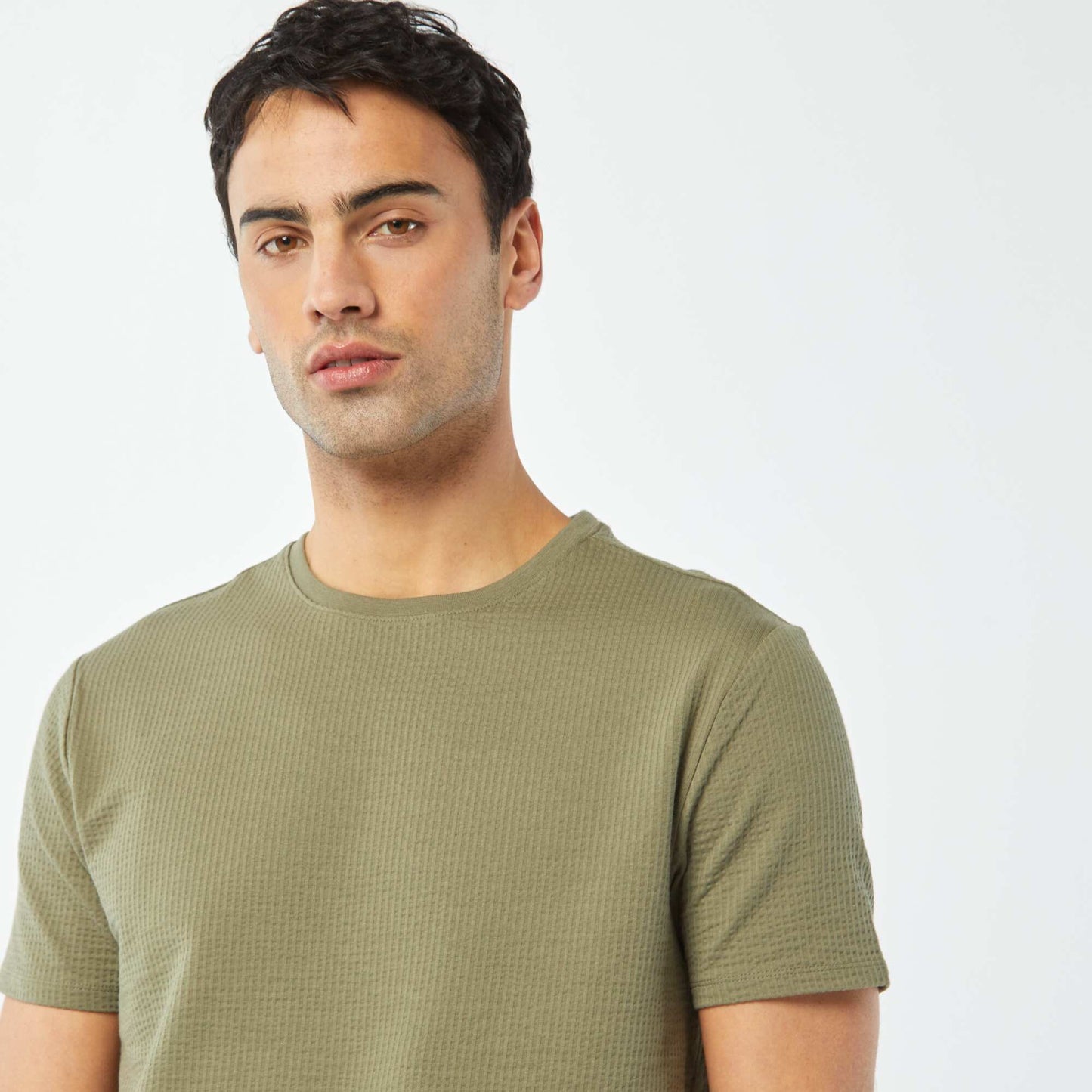 Seersucker T-shirt GREEN