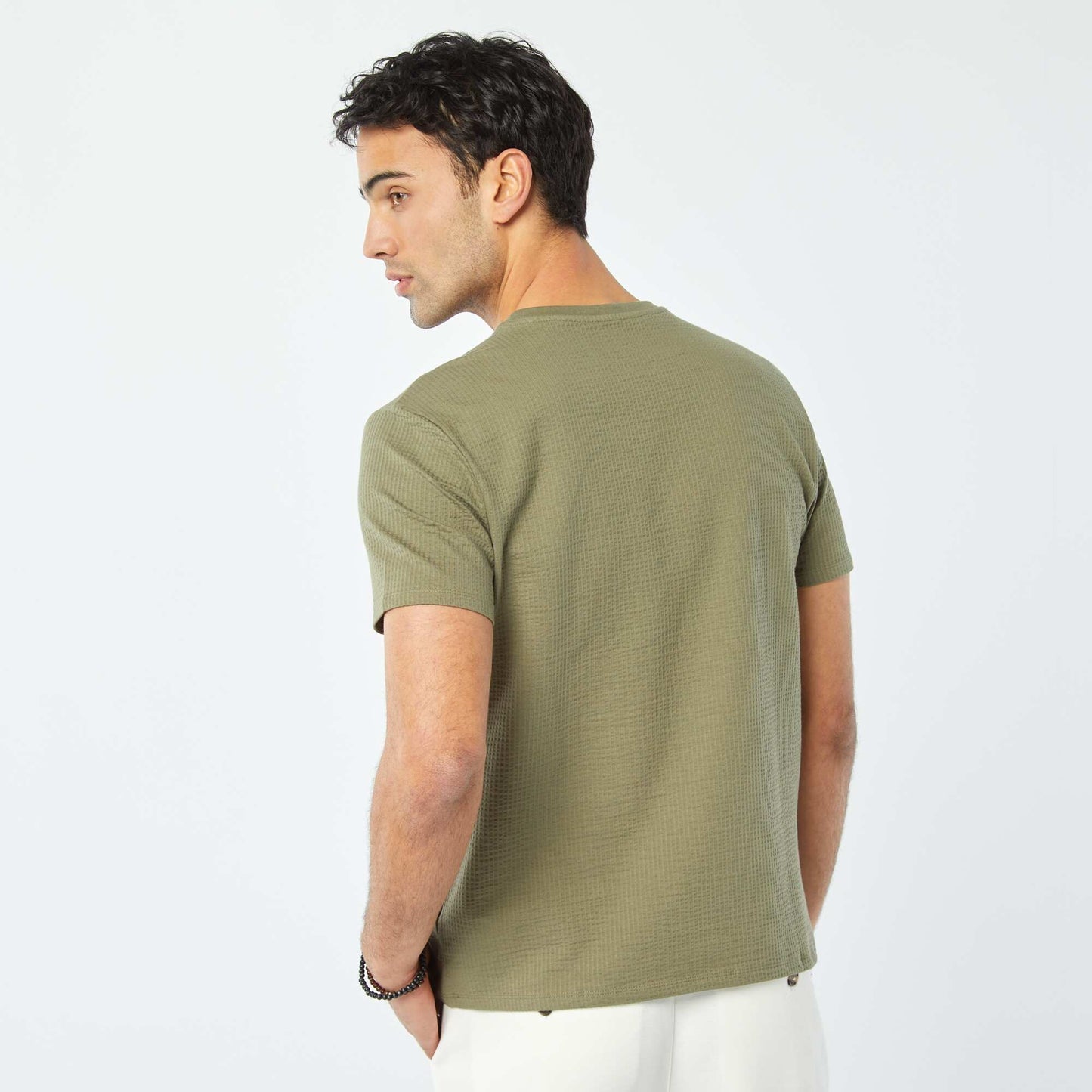 Seersucker T-shirt GREEN