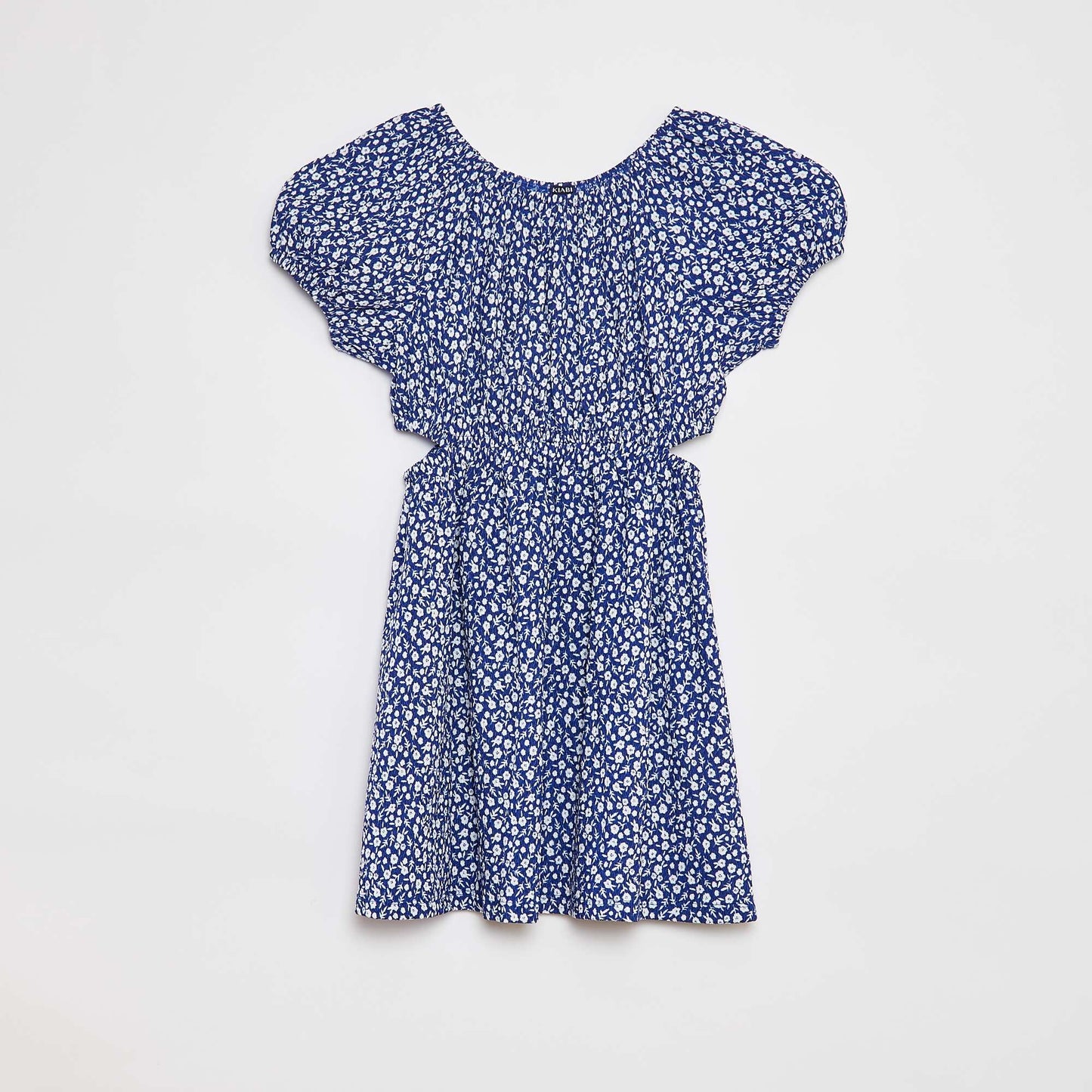 Printed crêpe knit dress BLUE